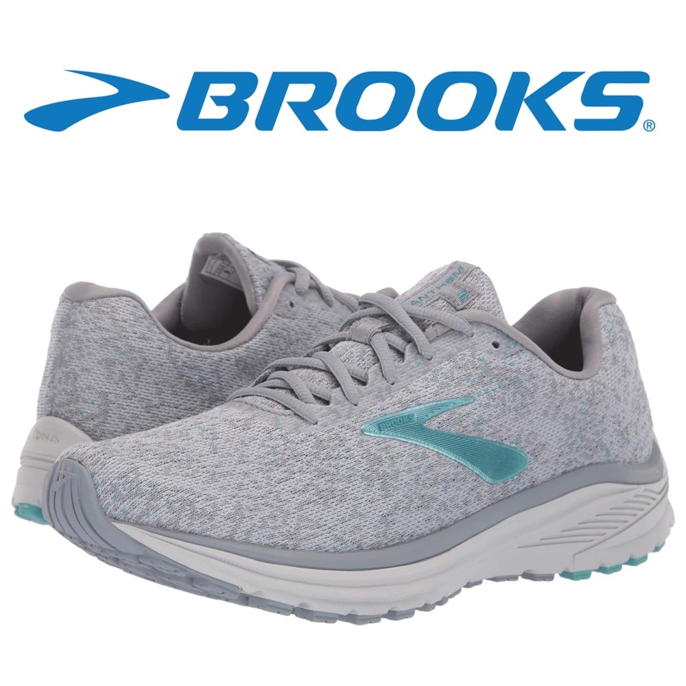 👟 Brooks, Anthem 2 Grey/Teal BioMoGo DNA Performance Running Shoes